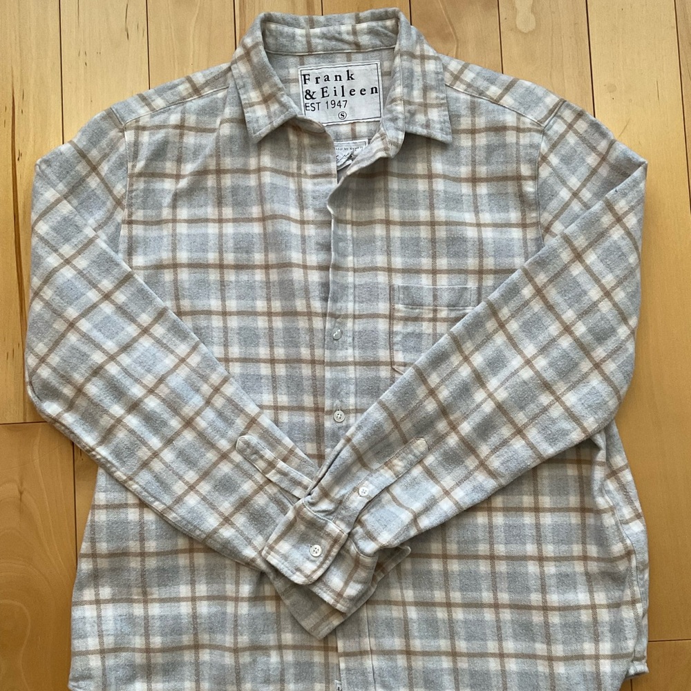 Frank & Eileen Women's “Eileen” Flannel - Cream and Gray